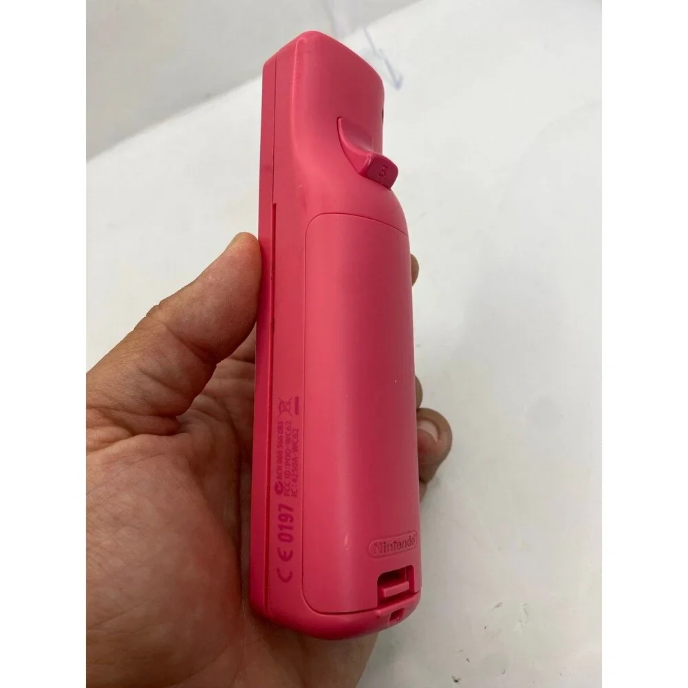 Official Nintendo Motion Plus Controller Pink Wii Remote OEM - Tested